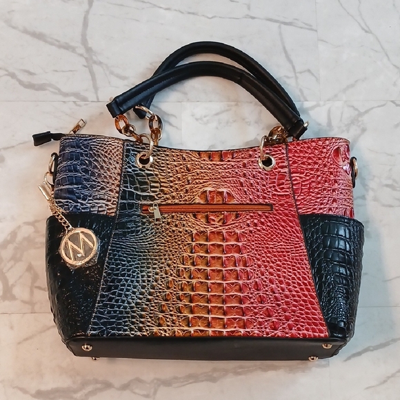 Mia K Collection Handbags - Mia K Collection Multicolor Croc-Embossed Women's Handbag